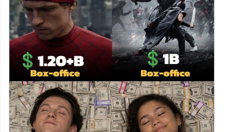 Meme Tom Holland dan Zendaya Mandi Uang, Film Laris Manis