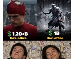 Meme Tom Holland dan Zendaya Mandi Uang, Film Laris Manis