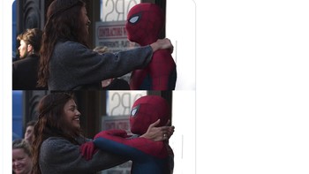 Di balik layar Spider-Man: Brand New Day di mana Zendaya tampal mesra dengan Tom dalam kostum manusia laba-laba. Foto: X.com