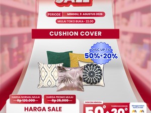 Sarung Bantal Sofa Diobral di Transmart Full Day Sale