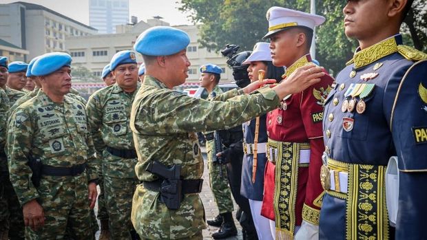 Apel pasukan Paspampres untuk pengamanan VVIP di HUT ke-81 RI, Senin (10/8/2026).