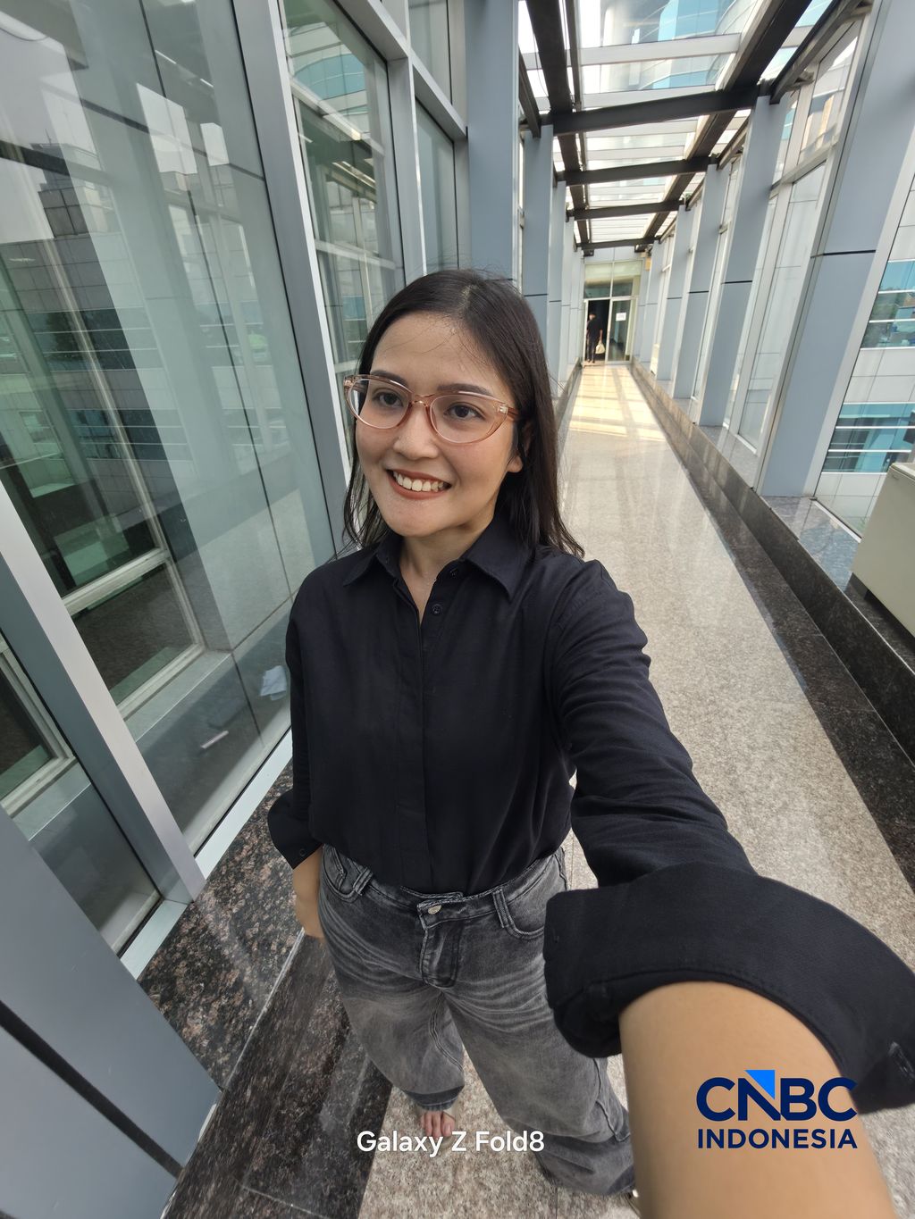Hasil foto dari Samsung Galaxy Z Fold8. (CNBC Indonesia/Kartini Bohang)