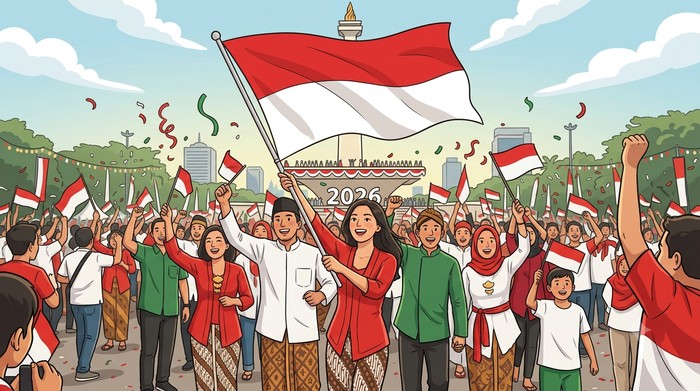 Ilustrasi Kata-kata HUT RI