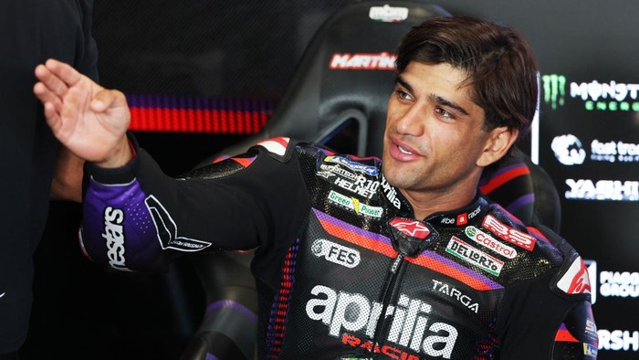 MotoGP - British Grand Prix - Silverstone Circuit, Silverstone, Britain - August 9, 2026 Aprilia Racings Jorge Martin ahead of the race REUTERS/Paul Childs