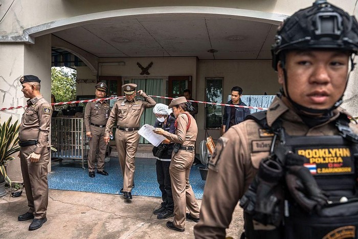 Ilustrasi personel kepolisian Thailand. (AFP via Getty Images)