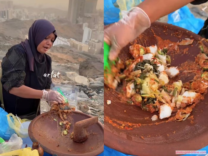 Penjual gado-gado di Makkah