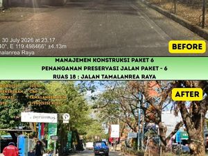 Jalan Tamalanrea Raya Makassar Mulai Diaspal Lewat Program MYP Pemprov Sulsel