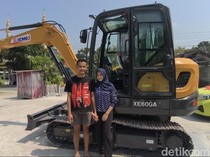 Video Viral Mahar Pernikahan Unik di Grobogan: Ekskavator hingga GWM Tank