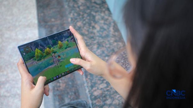 Samsung Galaxy Z Fold8. (CNBC Indonesia/Faisal Rahman)
