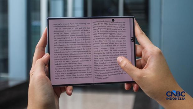 Samsung Galaxy Z Fold8. (CNBC Indonesia/Faisal Rahman)