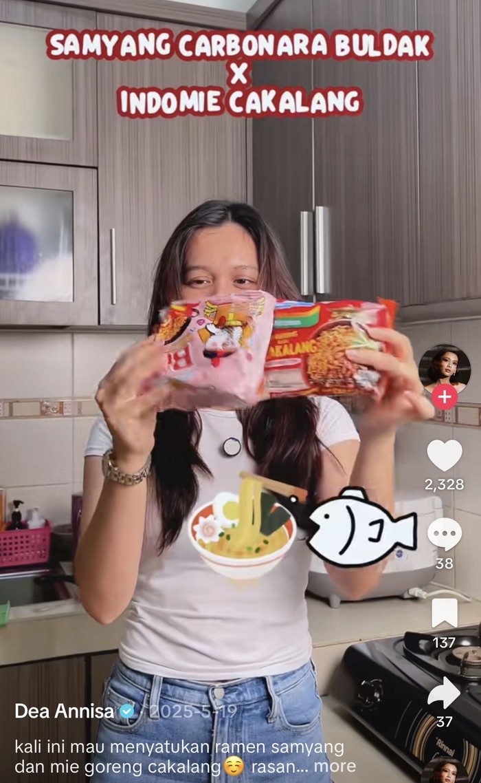 Sempat Belajar Masak, Dea Annisa Bikin Nasi Goreng Kimchi hingga Roti Panggang