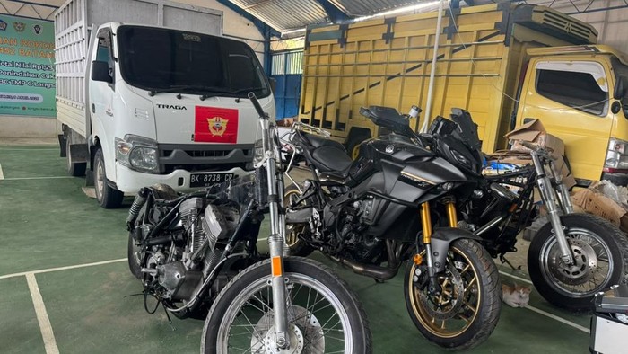 Bea Cukai gagalkan penyeludupan 3 moge ke Aceh (Foto: Bea Cukai Langsa)