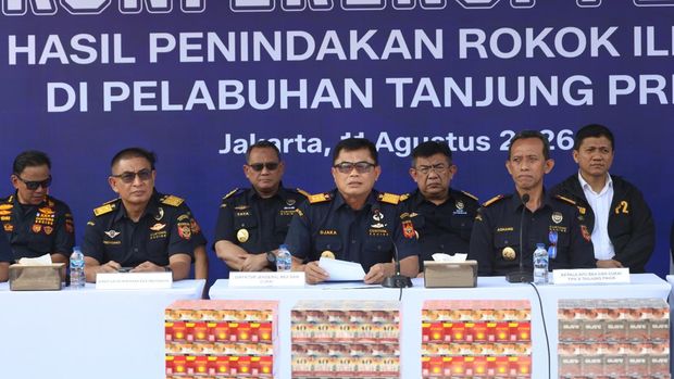 Bea Cukai Tanjung Priok dan Direktorat P2 Bea Cukai menggagalkan pengiriman 8,96 juta batang rokok ilegal yang hendak dikirimkan ke wilayah Sumatera. (dok Ist)