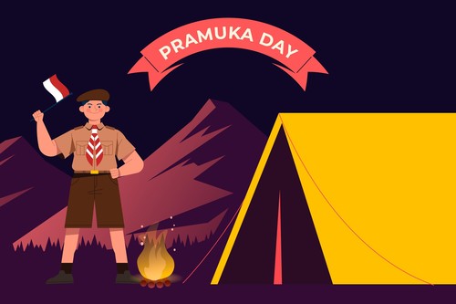 Ilustrasi Hari Pramuka ke-65 Tahun 2026
