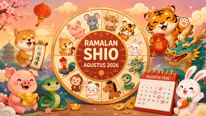 Ilustrasi ramalan shio Agustus 2026.