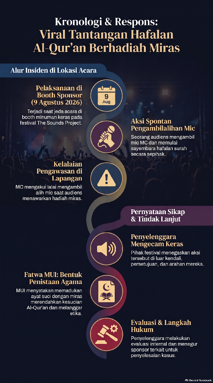 Infografik hafalan Al-Quran ditukar minuman keras