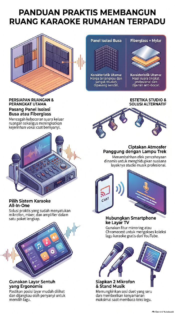 Infografis cara buat ruang karaoke