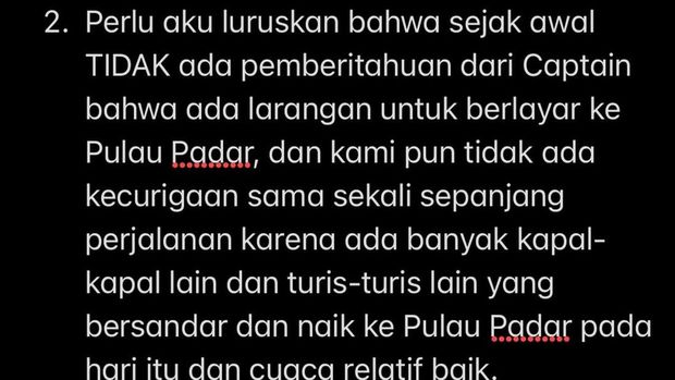 jessica mila klarifikasi soal pelayaran ke Pulau Padar