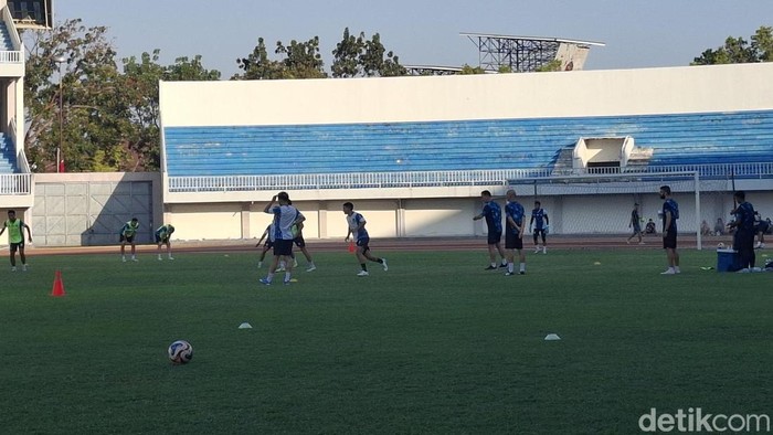 Sesi latihan PSIM Jogja di Stadion Mandala Krida, Kota Jogja, Selasa (11/8/2026).