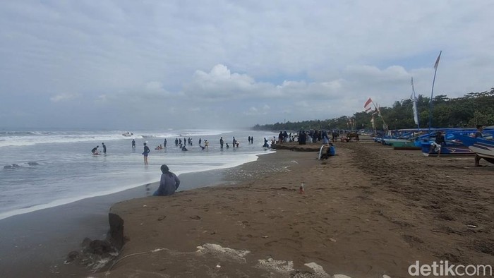 Titik pencarian petugas di Pantai Pangandaran