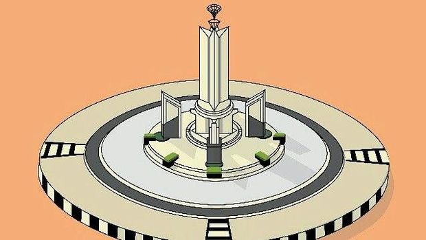 Tugu Bundaran Simpang Empat Banjarbaru. (Laman Pemkot Banjarbaru) Tugu Bundaran Simpang Empat Banjarbaru. (Laman Pemkot Banjarbaru)