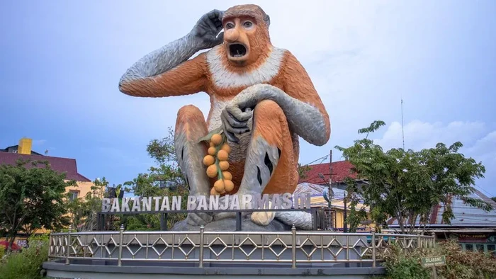 Tugu Patung Bekantan Banjarmasin. (Pemkot Banjarmasin)
