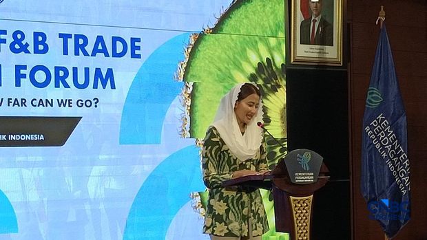 Wakil Menteri Perdagangan (Wamendag) Dyah Roro Esti Widya Putri dalam acara Indonesia F&B Trade Promotion Forum di Auditorium Kemendag, Jakarta, Selasa (11/8/2026). (CNBC Indonesia/Martyasari Rizky) Wakil Menteri Perdagangan (Wamendag) Dyah Roro Esti Widya Putri dalam acara Indonesia F&B Trade Promotion Forum di Auditorium Kemendag, Jakarta, Selasa (11/8/2026). (CNBC Indonesia/Martyasari Rizky)
