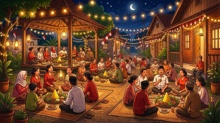 Ilustrasi tirakatan.