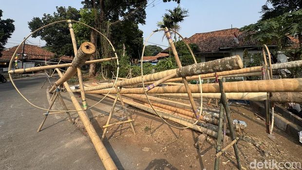Pedagang pohon pinang mulai bermunculan di Manggarai (Adhfar Aulia Syuhada/detikcom)