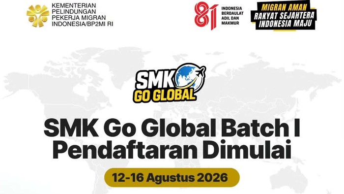 Pendaftaran SMK Go Global 2026 batch 1 dibuka.