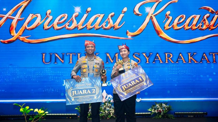 Polresta Sidoarjo meraih dua penghargaan di Malam Apresiasi Kreasi Polri untuk Masyarakat, Rabu (12/8/2026).