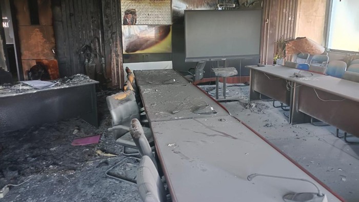 Ruang rapat Diskominfo Kukar dibakar tenaga outsourcing