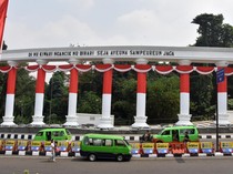 Ikon Kota Bogor Bersolek Merah Putih Sambut HUT ke-81 RI