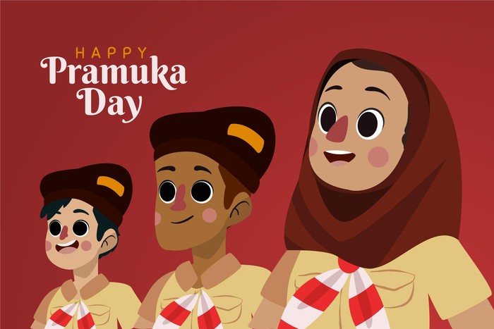 Ilustrasi Gambar Hari Pramuka