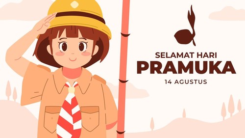 Ilustrasi Ucapan Selamat Hari Pramuka 2026