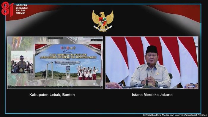 Kapolri Jenderal Listyo Sigit Prabowo melaporkan perkembangan pembangunan dan revitalisasi Jembatan Merah Putih Presisi terhadap Presiden Prabowo Subianto, Kamis (13/8/2026).