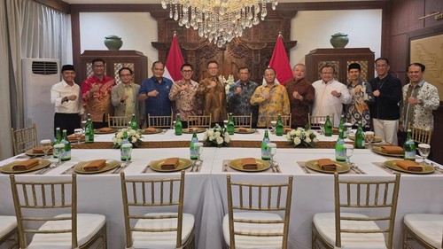 Sejumlah sekjen partai bertemu di kediaman Sekjen Gerindra Sugiono. (dok istimewa)