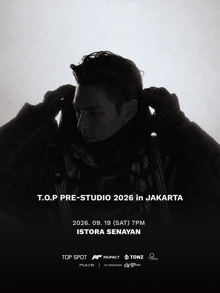 Poster fanmeeting T.O.P PRE-STUDIO 2026 in JAKARTA.