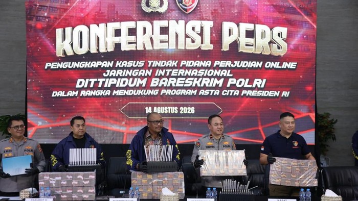 Bareskrim jumpa pers kasus judi online