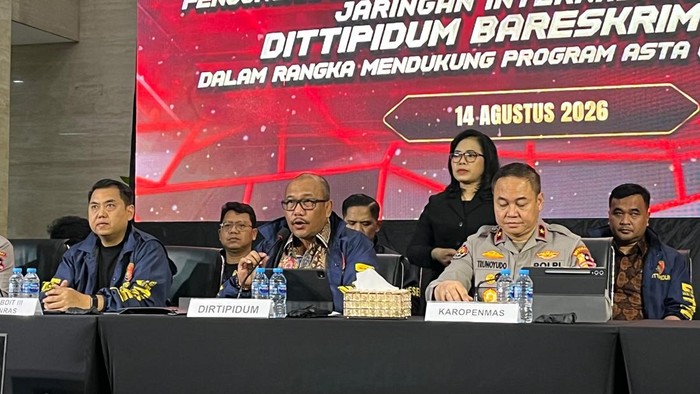 Bareskrim jumpa pers kasus judi online