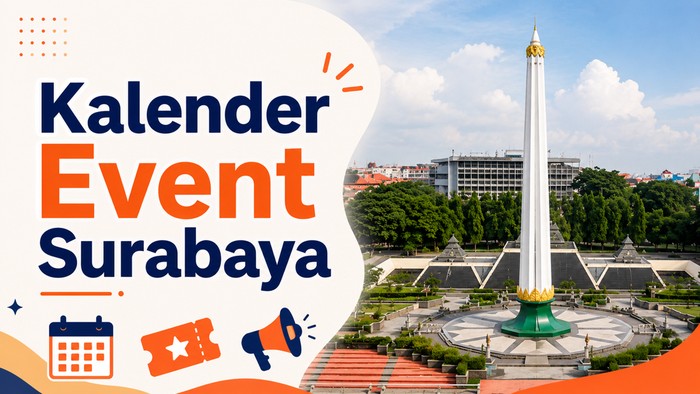 Ilustrasi kalender event Surabaya.