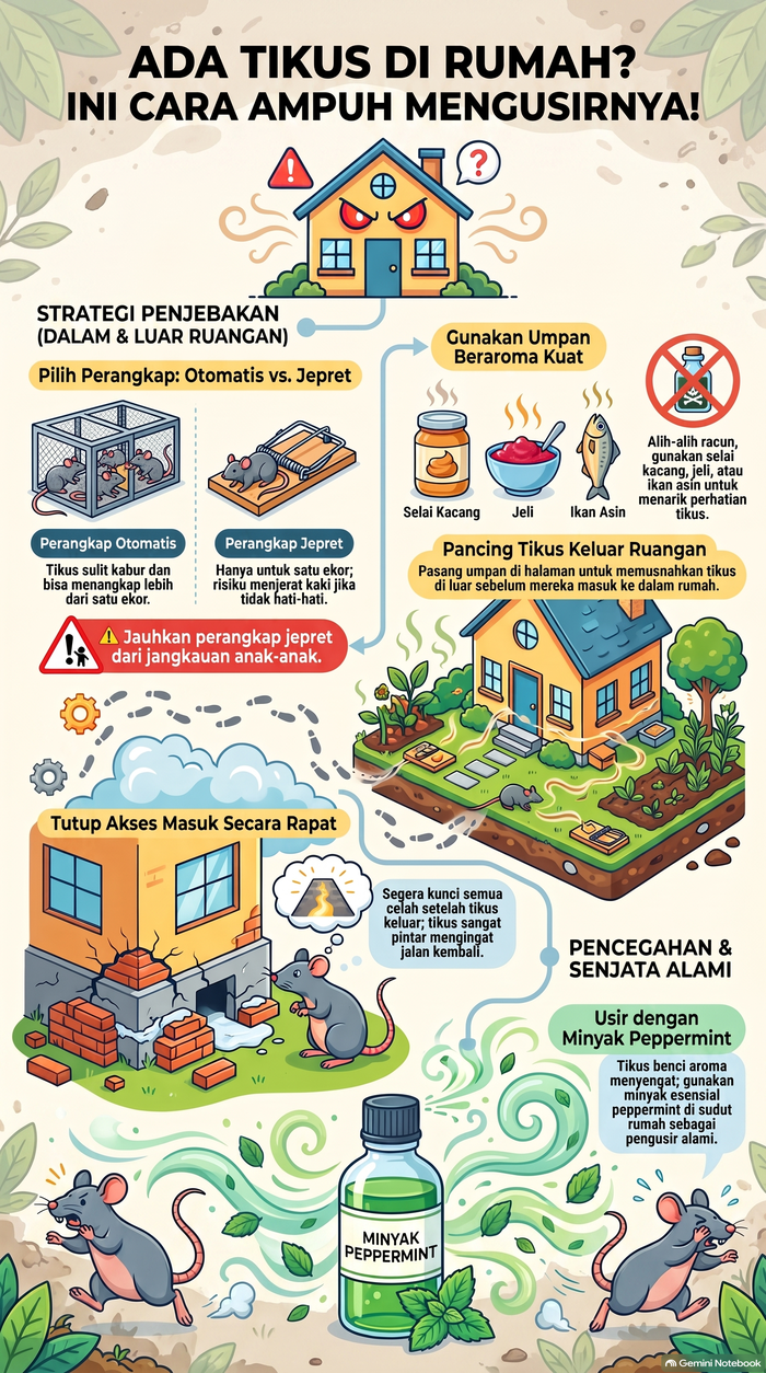 Infografis cara mengusir tikus