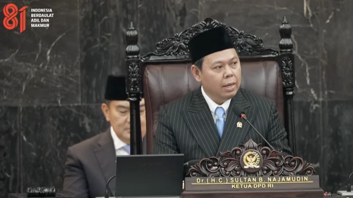 Ketua DPD RI Sultan Bachtiar Najamudin