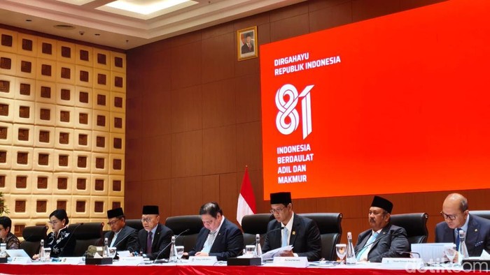 Konferensi pers APBN 2027 di Kantor Pusat Ditjen Pajak. (Kurniawan/detikcom)