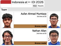 4 Pelajar Indonesia Raih Medali Olimpiade Informatika IOI 2026
