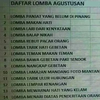 Buat yang lagi nyari ide lomba 17-an, daftar lomba ini bisa dicoba biar antii mainstream. Foto: Instagram/@duhreceh.id