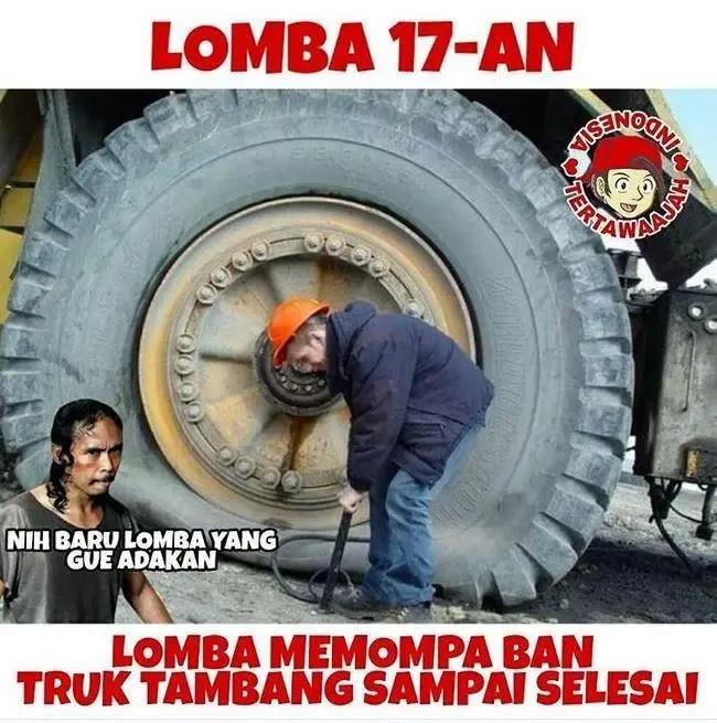 Lomba bukan sembarang lomba. Ini sih takut para penontonnya udah keburu pulang sebelum selesai. Foto: Instagram/@recehtapiviral