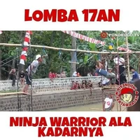 Lomba ninja warrior versi melokal, kayaknya seru. Kamu mau coba? Foto: Instagram/@tertawaajah