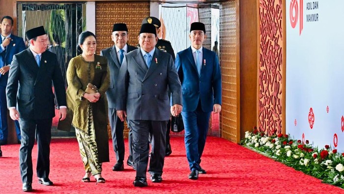 Prabowo dan Gibran di Sidang Tahunan MPR dan Sidang Bersama DPR-DPD RI, Jumat (14/8/2026).