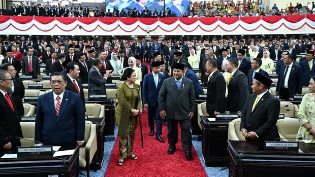 Prabowo saat Rancangan Anggaran Pendapatan dan Belanja Negara (RAPBN) 2027 dan Nota Keuangan di Gedung DPR/MPR, Senayan, Jakarta, Jumat (14/8/2026).
